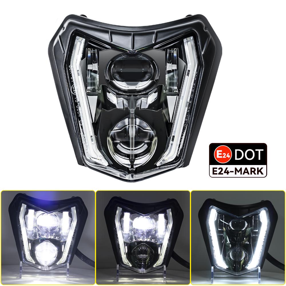 Для мотоциклетной фары LED фитиль EXC XC SX XCF SXF SMR 125 690 Универсальная 2016-2025 Эндуро Внедорожный мотоцикл Мотокросс Фара
Для мотоциклетной фары LED фитиль EXC XC SX XCF SXF SMR 125 690 Универсальная 2016-2025 Эндуро Внедорожный мотоцикл Мотокросс Фара