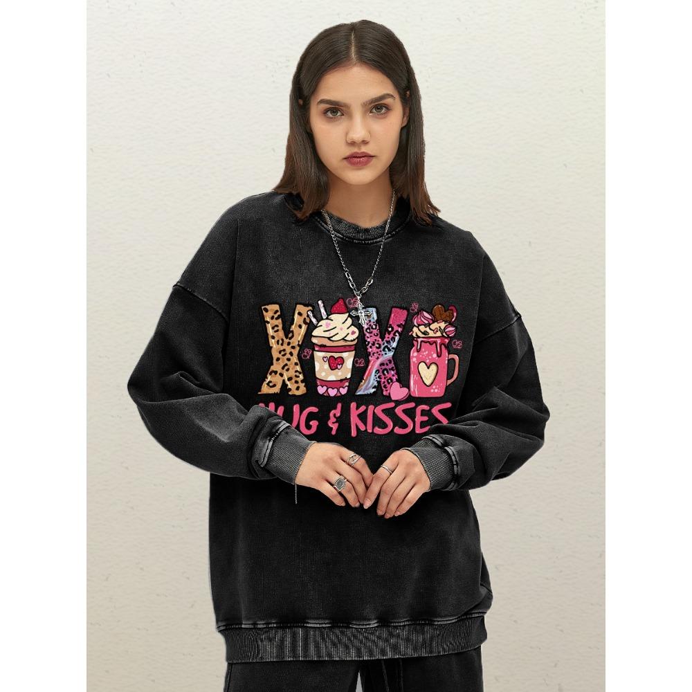 Объятия Поцелуи Леопардовый Принт X Напиток с Мороженым Принт Женский Выстиранный Свитшот Свободный Хлопковый Уличный Стиль Пуловеры с Круглым Вырезом S
Объятия Поцелуи Леопардовый Принт X Напиток с Мороженым Принт Женский Выстиранный Свитшот Свободный Хлопковый Уличный Стиль Пуловеры с Круглым Вырезом S