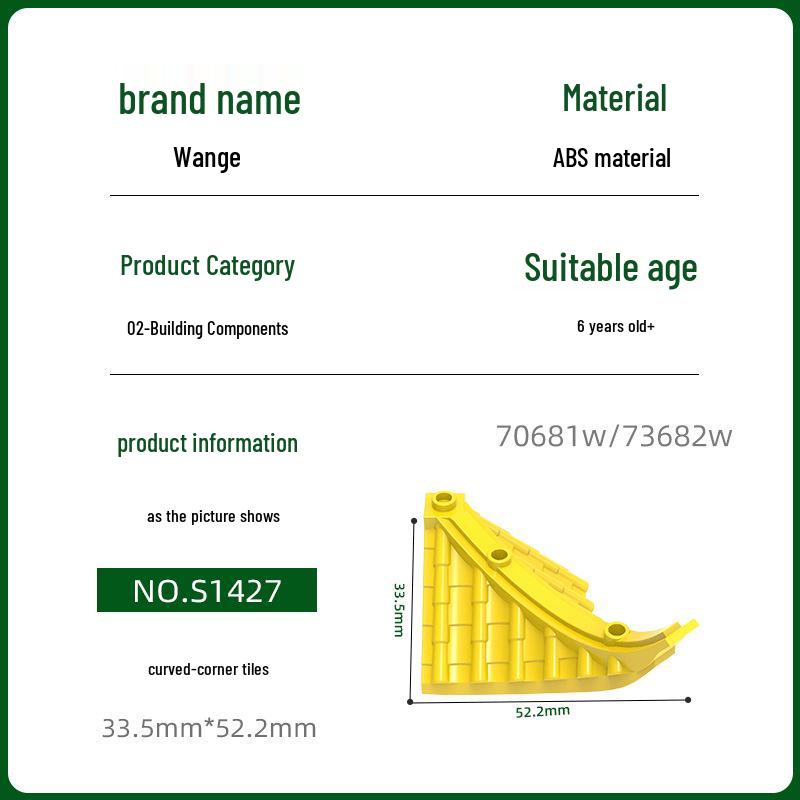 Wange Puzzle Small Particle Building Blocks - Assembly Loose Parts and Eaves Tiles, Compatible with 70681w & 73682w. 5kg (Approx. 931 pcs)
Wange Puzzle Small Particle Building Blocks - Assembly Loose Parts and Eaves Tiles, Compatible with 70681w & 73682w. 5kg (Approx. 931 pcs)