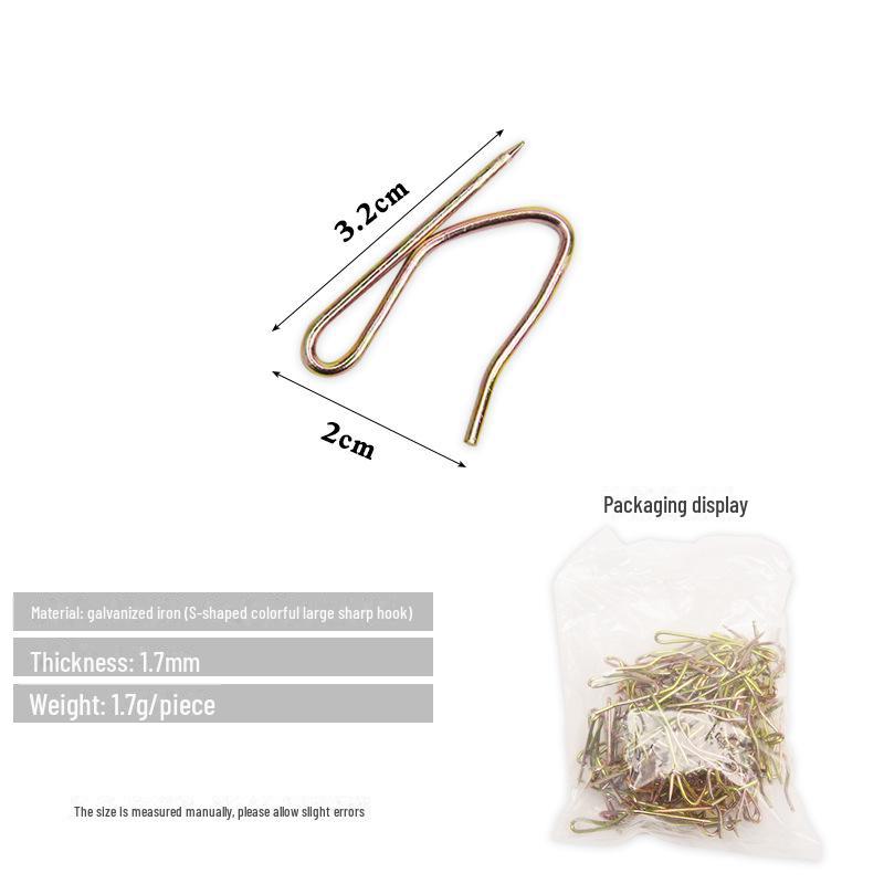 Корейские плиссированные крючки S-образной формы с четырьмя зубцами
Корейские плиссированные крючки S-образной формы с четырьмя зубцами