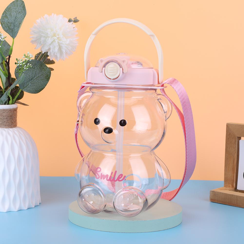1000/1400ml Bear Water Bottle with Shoulder Strap Kawaii Summer Outdoor Sport Plastic Water Jug Leak-Proof Travel Straw Cup
1000/1400ml Bear Water Bottle with Shoulder Strap Kawaii Summer Outdoor Sport Plastic Water Jug Leak-Proof Travel Straw Cup