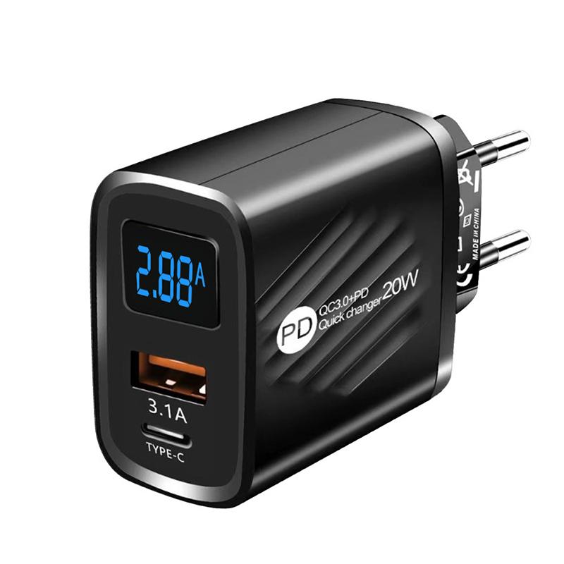 Зарядное устройство USB PD, 20 Вт, быстрая зарядка, адаптер для зарядки телефона с цифровым дисплеем, тип C для iPhone, Samsung, Xiaomi, Huawei, настенное зарядное устройство USB C чёрный
Зарядное устройство USB PD, 20 Вт, быстрая зарядка, адаптер для зарядки телефона с цифровым дисплеем, тип C для iPhone, Samsung, Xiaomi, Huawei, настенное зарядное устройство USB C чёрный