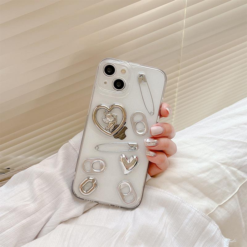 Applicable To Apple 17Promax Pin Buckle Transparent Mobile Phone Case Iphone16 Love Angel Easy-To-Pull Ring Light Luxury Women S Models iPhone 17Promax
Applicable To Apple 17Promax Pin Buckle Transparent Mobile Phone Case Iphone16 Love Angel Easy-To-Pull Ring Light Luxury Women S Models iPhone 17Promax