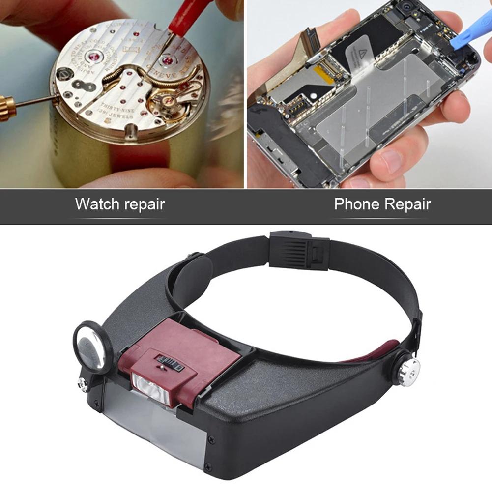 10X Headband Glasses Magnifier Adjustable LED Magnifier Loupe Glasses For Reading Optivisor Magnifier Illuminated Repair Tool
10X Headband Glasses Magnifier Adjustable LED Magnifier Loupe Glasses For Reading Optivisor Magnifier Illuminated Repair Tool