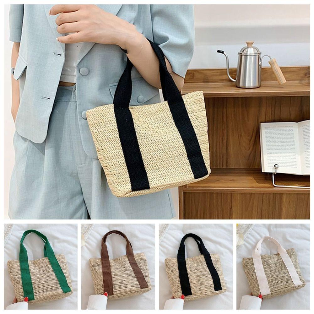 Korean Style Straw Shoulder Bag Canvas Women Woven Bag All-match Straw Woven Tote Bag Travel белый
Korean Style Straw Shoulder Bag Canvas Women Woven Bag All-match Straw Woven Tote Bag Travel белый