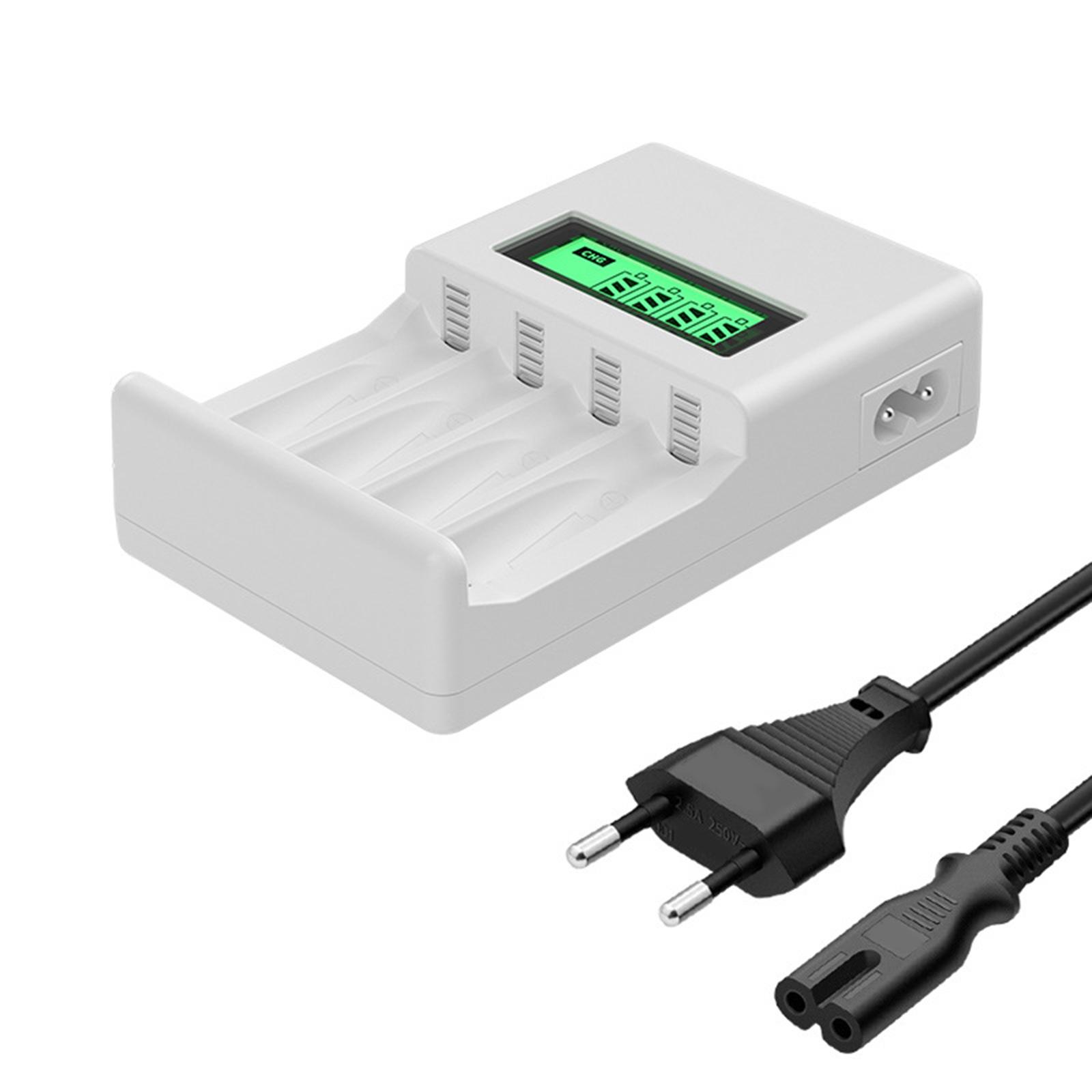 4 Bay AA AAA Battery Charger LCD Screen Charging 4 Slots Independent Slot for NiMH AA AAA Rechargeable Batteries EU
4 Bay AA AAA Battery Charger LCD Screen Charging 4 Slots Independent Slot for NiMH AA AAA Rechargeable Batteries EU