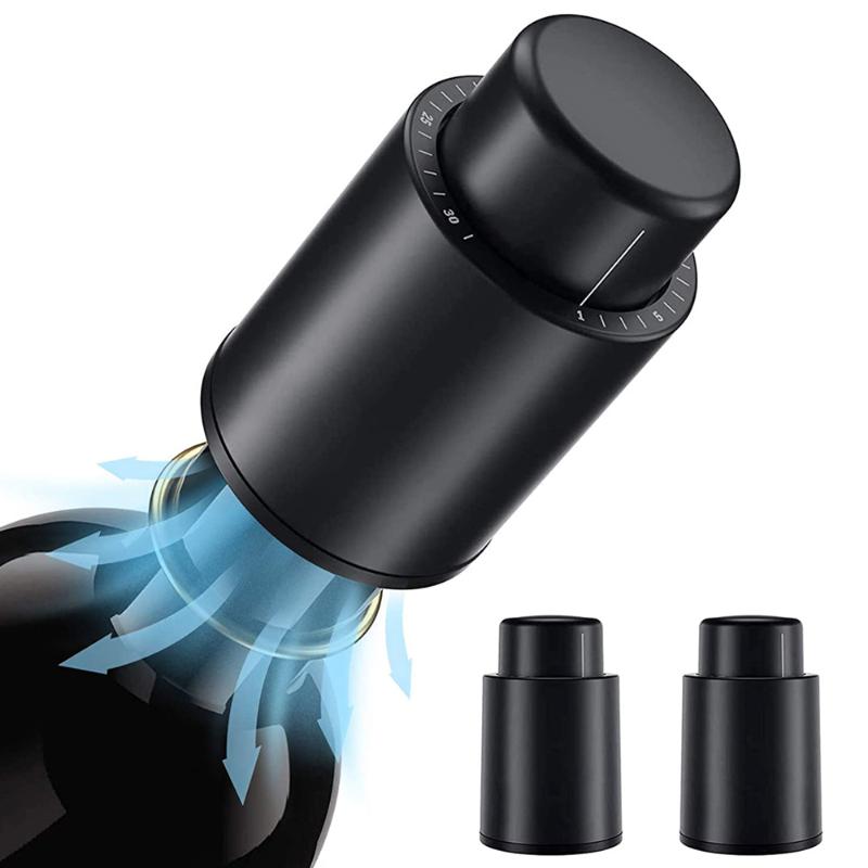 Vacuum Wine Bottle Stopper Sealed Storage Vacuum Memory Wine Stopper Push Style Bar Tools Barware Reusable Wine Cork чорний
Vacuum Wine Bottle Stopper Sealed Storage Vacuum Memory Wine Stopper Push Style Bar Tools Barware Reusable Wine Cork чорний