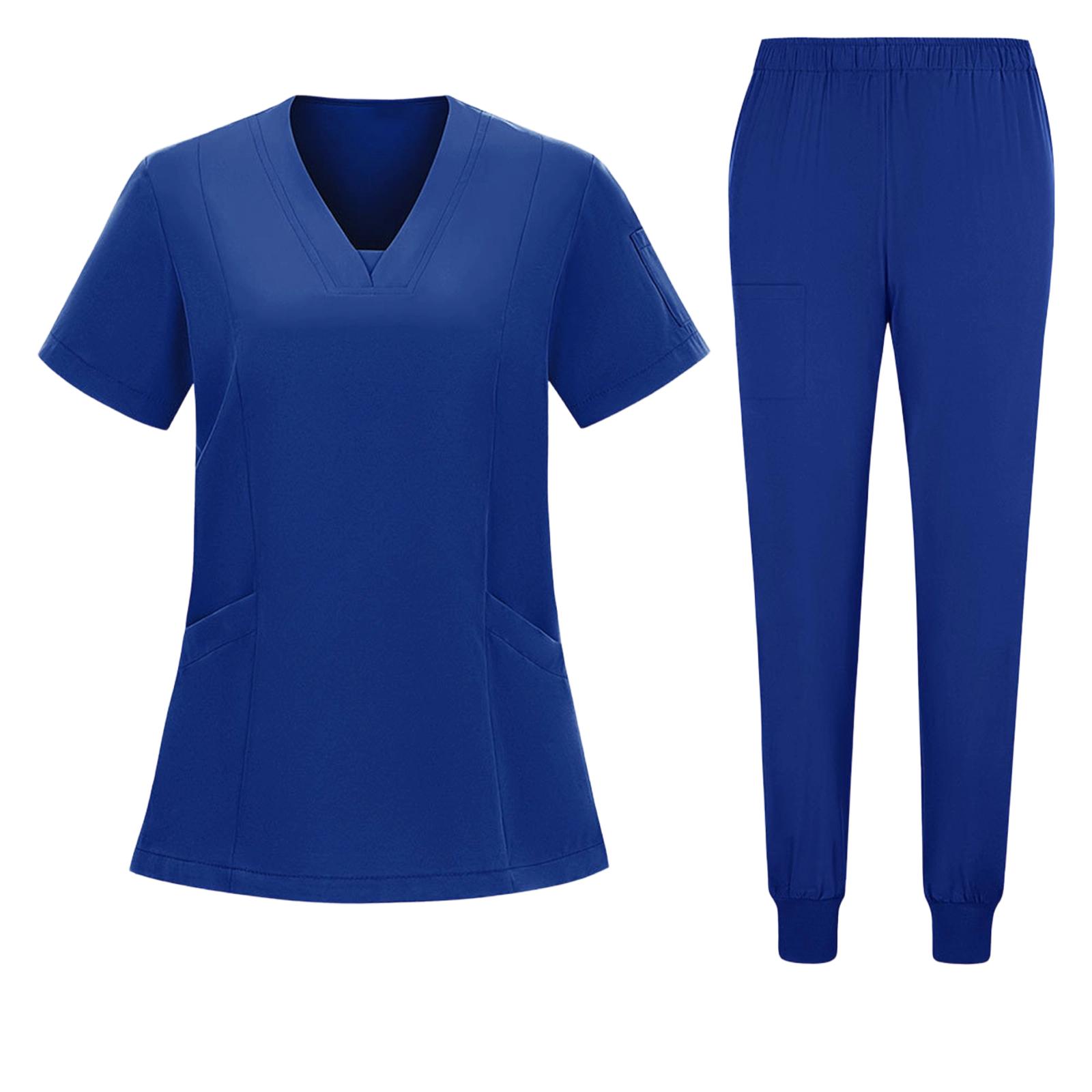 Women s Short Sleeved Color Round Neck Pocket Top Pants Work Clothes Two Piece Set XXL
Women s Short Sleeved Color Round Neck Pocket Top Pants Work Clothes Two Piece Set XXL