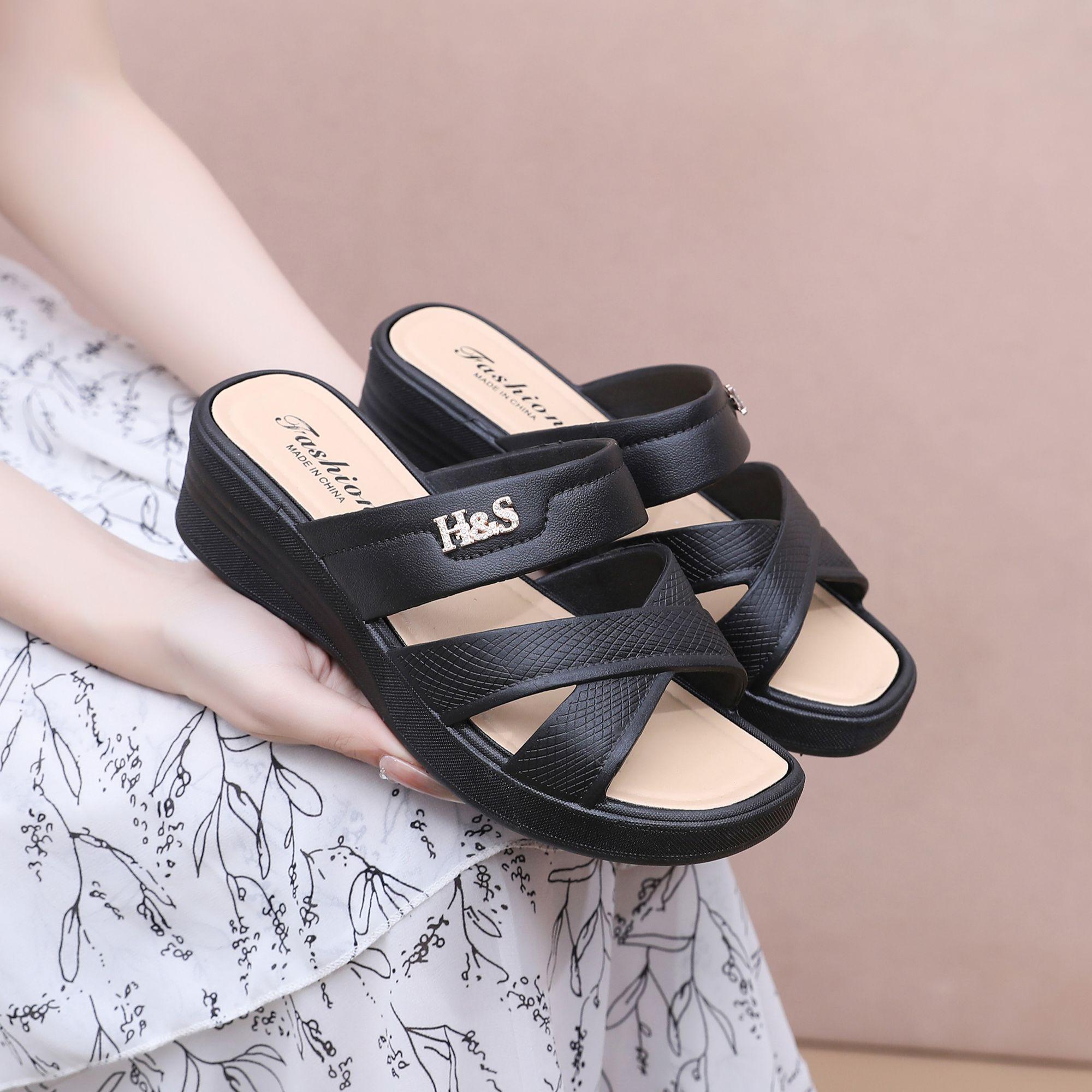 Пляжные сандалии, шлепанцы, тапочки, толстая подошва, нескользящие, модные, мягкие, домашние тапочки для женщин, женские тапочки 36-40