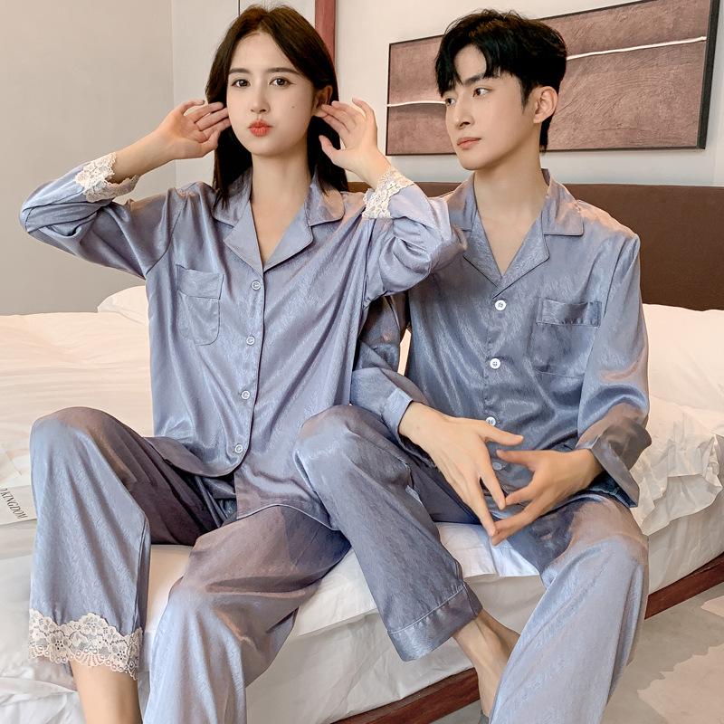 Herringbone Silk Couple Pajamas: Women s Long Sleeve Cardigan Set & Men s Ice Silk Homewear for Autumn/Spring. Men s M
Herringbone Silk Couple Pajamas: Women s Long Sleeve Cardigan Set & Men s Ice Silk Homewear for Autumn/Spring. Men s M