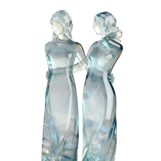 Goddess Figurine Resin Tinted Goddess of Hope Sisters Sculpture Transparent Gradient Blue Woman Statue for Table Mantel Bookshelf Decor 2pcs
Goddess Figurine Resin Tinted Goddess of Hope Sisters Sculpture Transparent Gradient Blue Woman Statue for Table Mantel Bookshelf Decor 2pcs