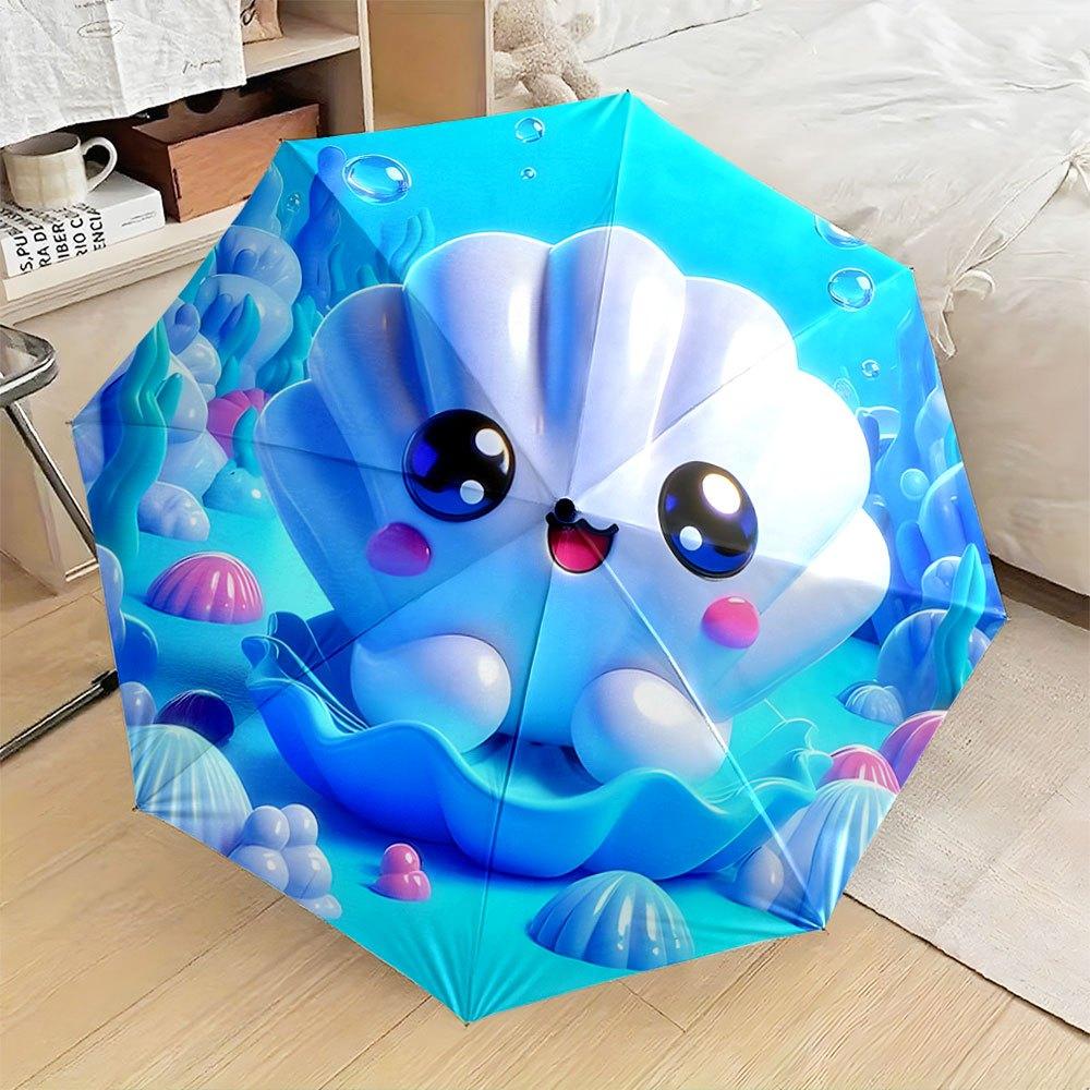 Automatic Open/Close Folding Umbrella with Cute Clam & Seashells - Ocean-Themed Design, Compact Travel Umbrella with 8-Rib Sha (as the picture,Iron&8K)
Automatic Open/Close Folding Umbrella with Cute Clam & Seashells - Ocean-Themed Design, Compact Travel Umbrella with 8-Rib Sha (as the picture,Iron&8K)