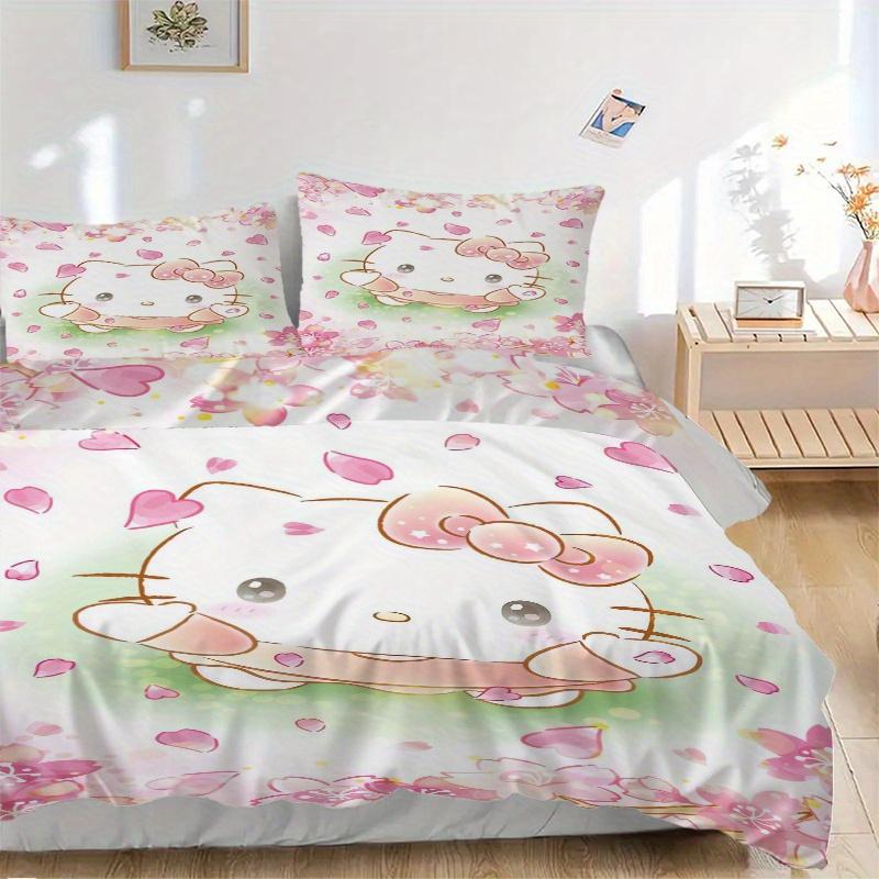 3pcs Petals Hello Kitty Quilt Cover Set (1 Quilt Cover + 2 Pillowcases Without Pillow Core), High-Definition Printing for Home and Dormitory.W075 135x200cm
3pcs Petals Hello Kitty Quilt Cover Set (1 Quilt Cover + 2 Pillowcases Without Pillow Core), High-Definition Printing for Home and Dormitory.W075 135x200cm