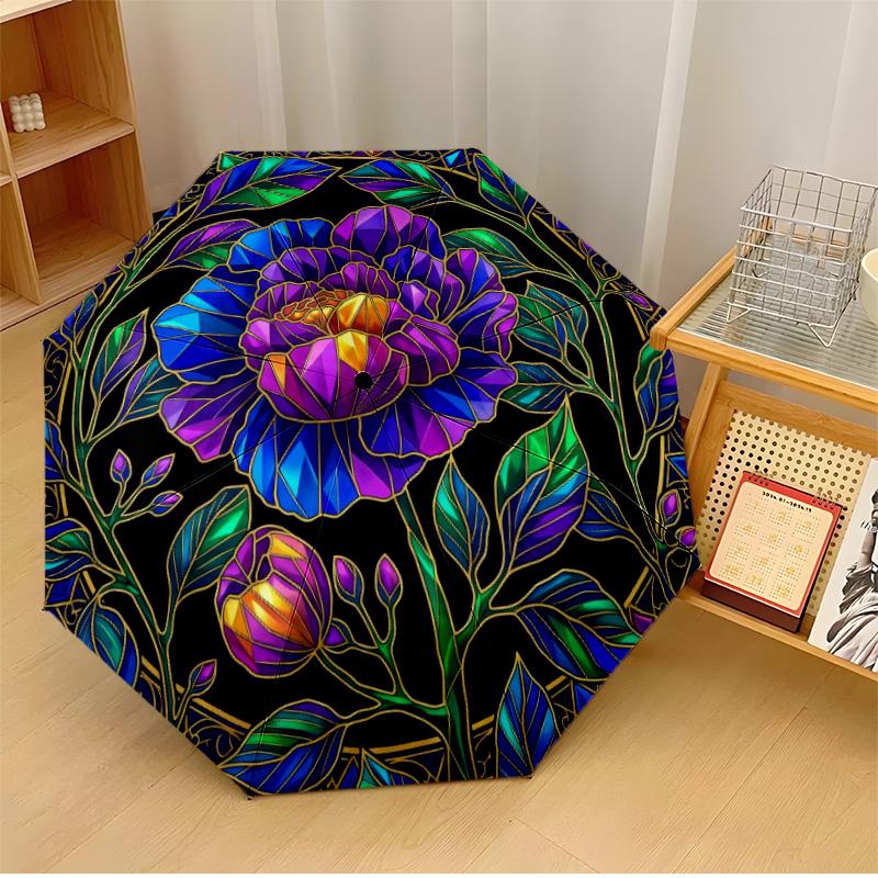 Circular Peony Art Theme Automatic Umbrella Compact 8-Rib Design Sturdy Construction Durable Everyday Carry Umbrella Stylish Accessory
Circular Peony Art Theme Automatic Umbrella Compact 8-Rib Design Sturdy Construction Durable Everyday Carry Umbrella Stylish Accessory