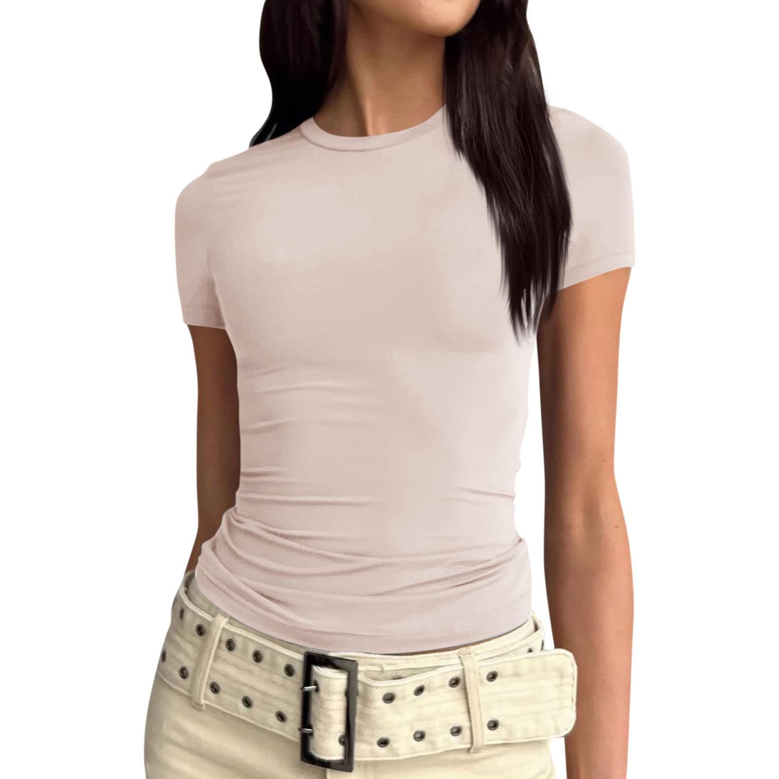 Женская однотонная сексуальная симпатичная футболка с коротким рукавом, облегающая облегающая футболка с укороченным топом L
Женская однотонная сексуальная симпатичная футболка с коротким рукавом, облегающая облегающая футболка с укороченным топом L