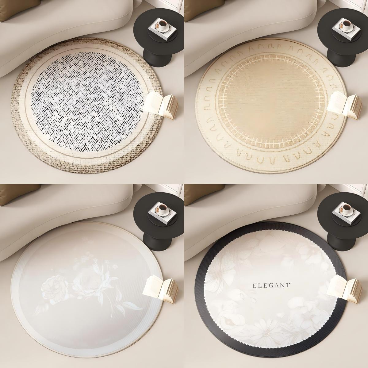 VIKAMA Round Cream Breeze Rug Minimalist Premium Breeze Living Room Coffee Table Rug Bedroom Bedside Cloakroom Chair Floor Mat 60X60CM(2X2FT
VIKAMA Round Cream Breeze Rug Minimalist Premium Breeze Living Room Coffee Table Rug Bedroom Bedside Cloakroom Chair Floor Mat 60X60CM(2X2FT