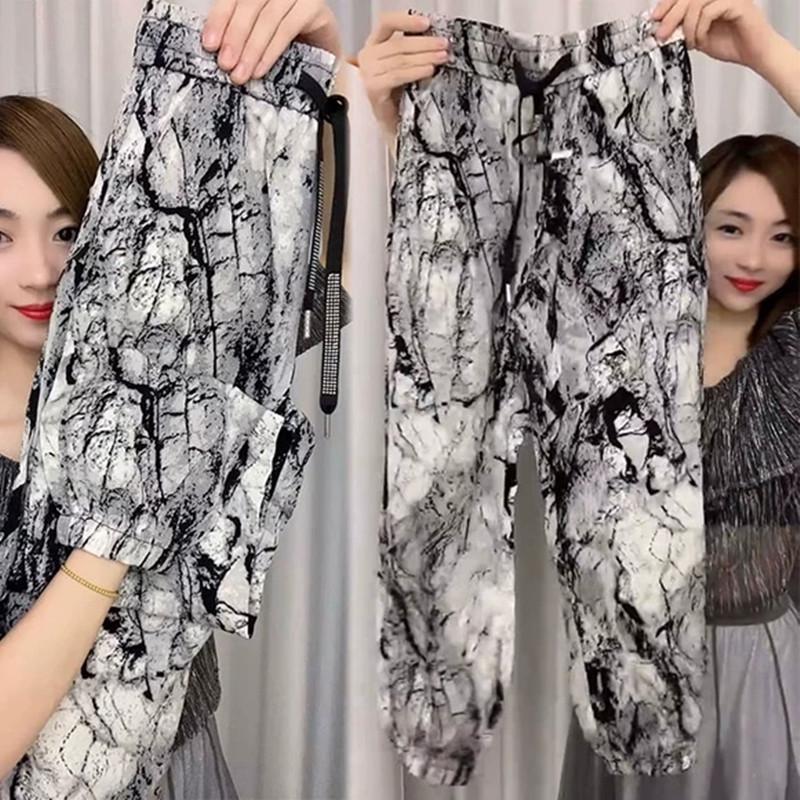 European Ink Wash Summer Ice Silk Pants: Women s Loose, Thin, Versatile, Slimming Casual Wear M
European Ink Wash Summer Ice Silk Pants: Women s Loose, Thin, Versatile, Slimming Casual Wear M