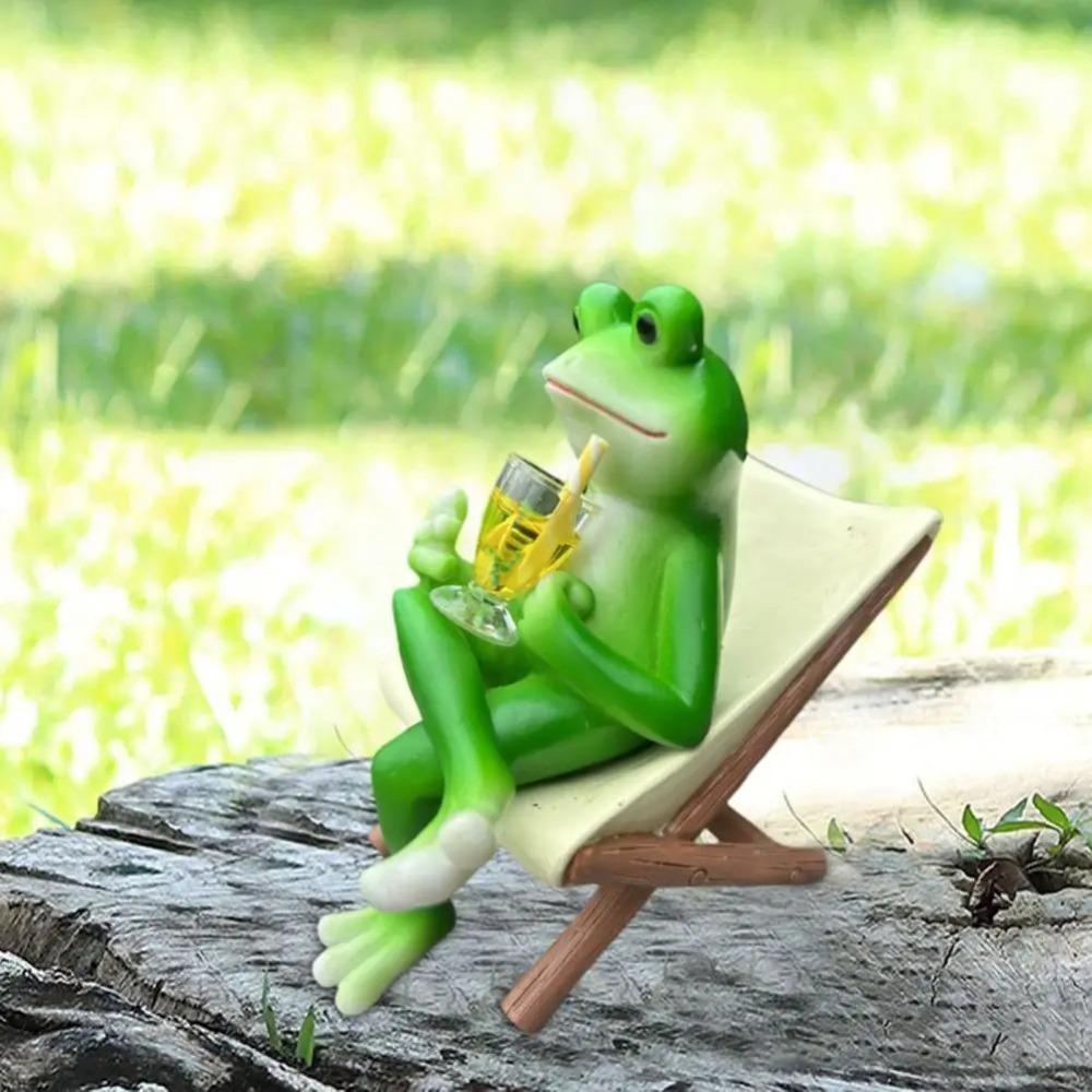 Cute Frog Sit Chair Sculpture Resin Frog Desktop Figurine Rocking Chair Frog Statue Landscaping Frog
Cute Frog Sit Chair Sculpture Resin Frog Desktop Figurine Rocking Chair Frog Statue Landscaping Frog