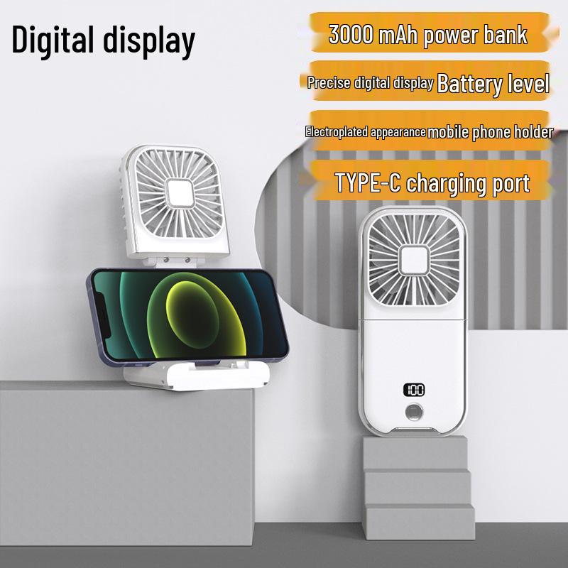 F30pro Handheld Folding High-Speed USB Fan & Power Bank with Digital Display - Portable Neck-Hanging Design 169*81*20mm
F30pro Handheld Folding High-Speed USB Fan & Power Bank with Digital Display - Portable Neck-Hanging Design 169*81*20mm