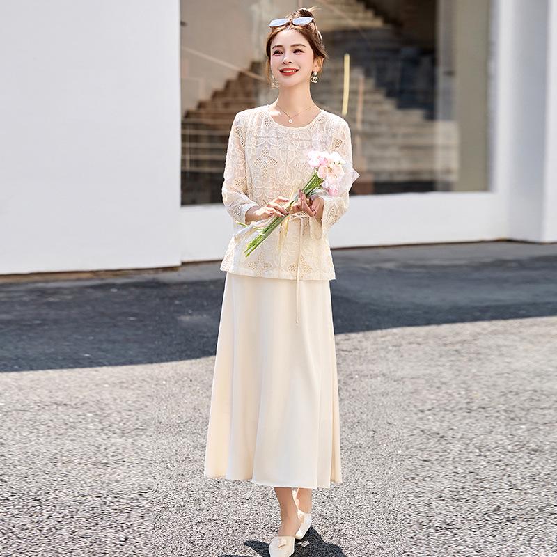 2025 Summer Women s Floral Lace-Up Two-Piece Dress: Hollowed-Out Top & Half Skirt L 125-140jin абрикосовий
2025 Summer Women s Floral Lace-Up Two-Piece Dress: Hollowed-Out Top & Half Skirt L 125-140jin абрикосовий