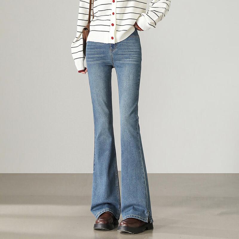 TonLion Women s Slit-Hem Flare Denim Jeans 27
TonLion Women s Slit-Hem Flare Denim Jeans 27