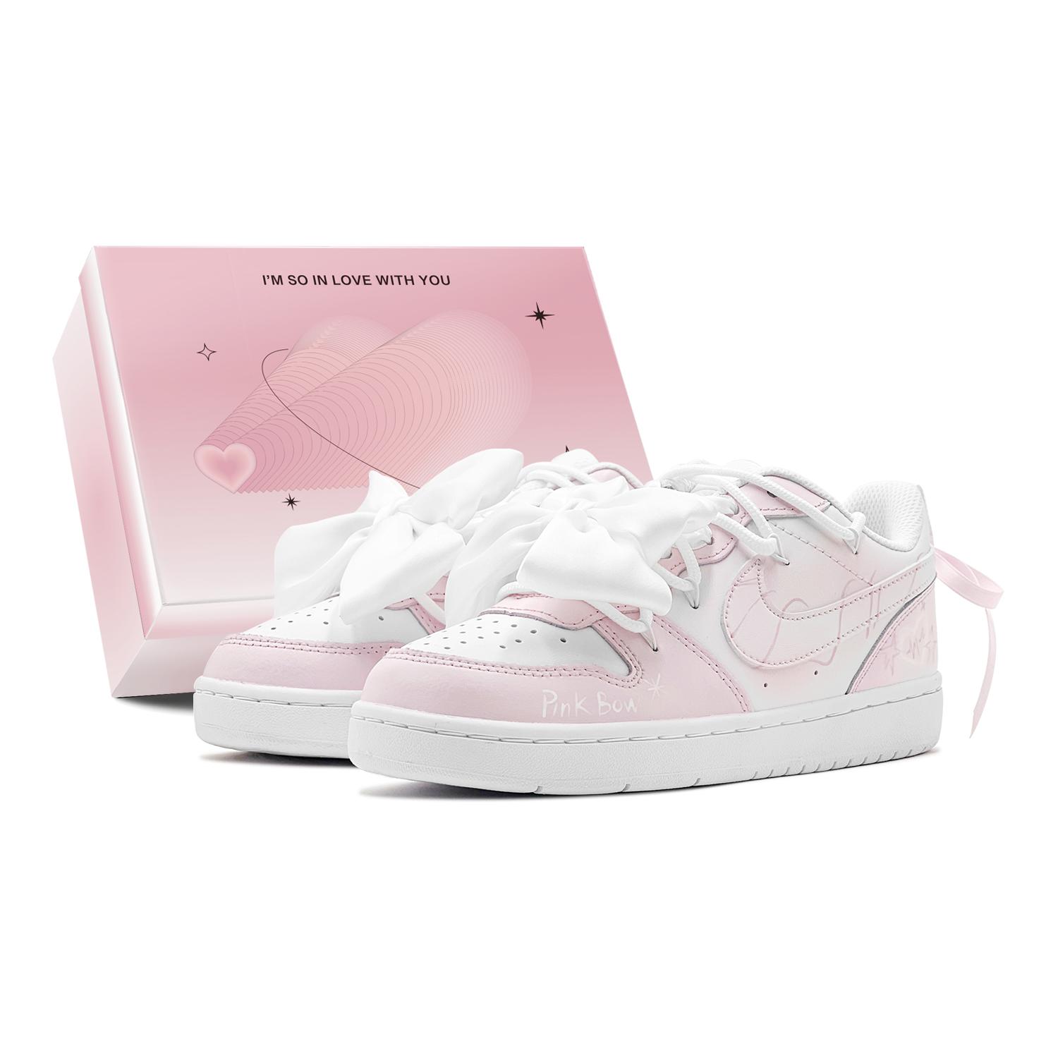 Nike Court Borough 2 Romantic Casual Girlish Bowknot, Sweet Girl Outfit Low top Skateboard Shoes Women s Pink BQ5448-100(TeamS2-S-BOX) 38.5
Nike Court Borough 2 Romantic Casual Girlish Bowknot, Sweet Girl Outfit Low top Skateboard Shoes Women s Pink BQ5448-100(TeamS2-S-BOX) 38.5