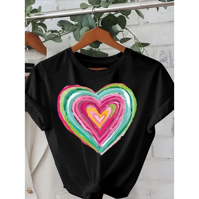 Womens Plus Size Heart Print T Shirt Short Sleeve Crew Neck Casual Top 4XL
Womens Plus Size Heart Print T Shirt Short Sleeve Crew Neck Casual Top 4XL