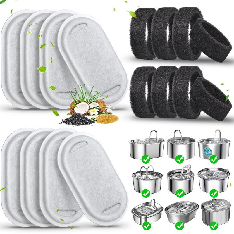 8 Pack Replacement Filters Pre-Filter Sponges Set for Stainless Steel 108/3.2L& 67oz/2L Adjustable Water Flow Pet Water Fountain
8 Pack Replacement Filters Pre-Filter Sponges Set for Stainless Steel 108/3.2L& 67oz/2L Adjustable Water Flow Pet Water Fountain