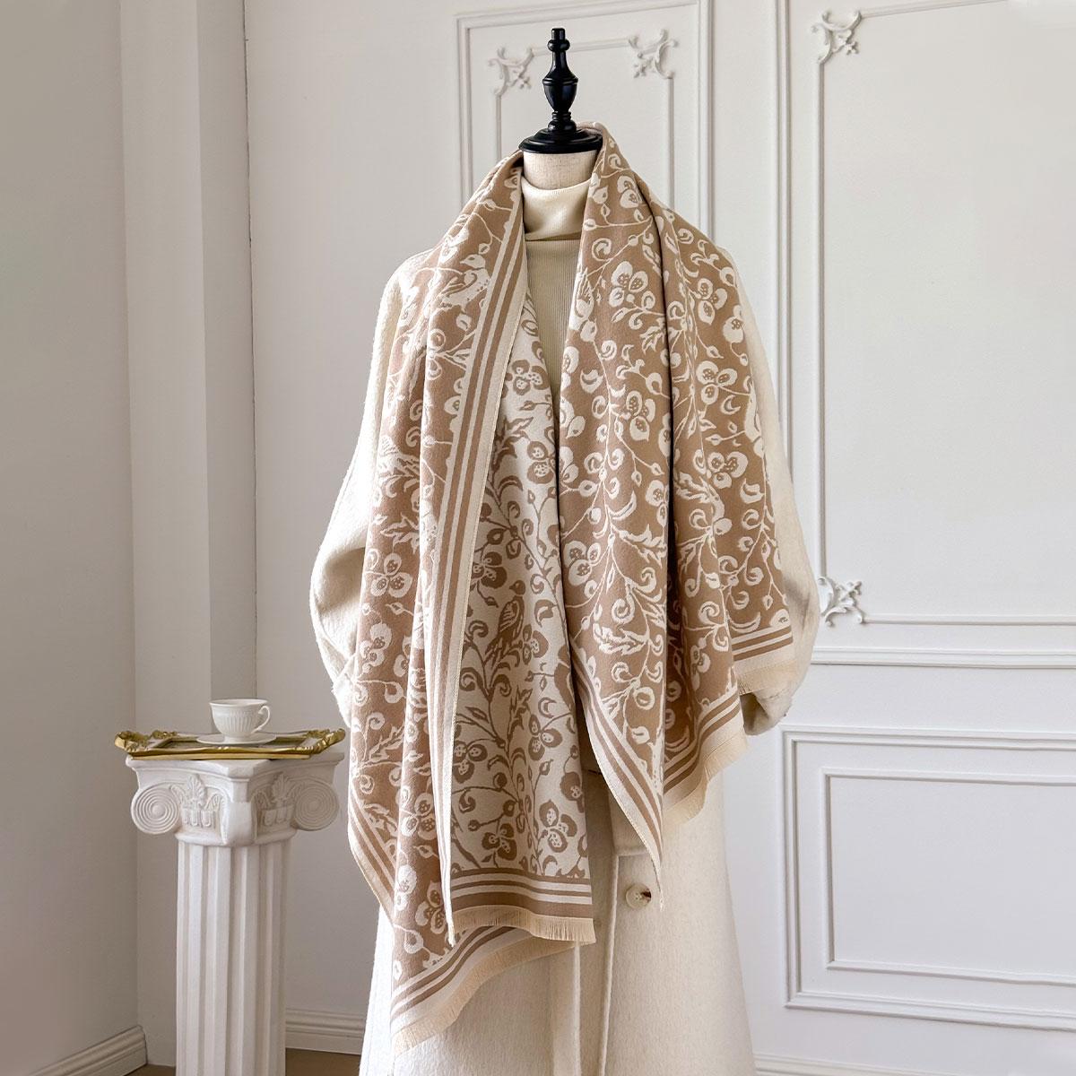 New Elegance Two-Sided Jacquard Scarf Pashmina Cashmere Soft Warm Fringe Pashmina Shawl Winter Coldproof Windproof Blanket
New Elegance Two-Sided Jacquard Scarf Pashmina Cashmere Soft Warm Fringe Pashmina Shawl Winter Coldproof Windproof Blanket