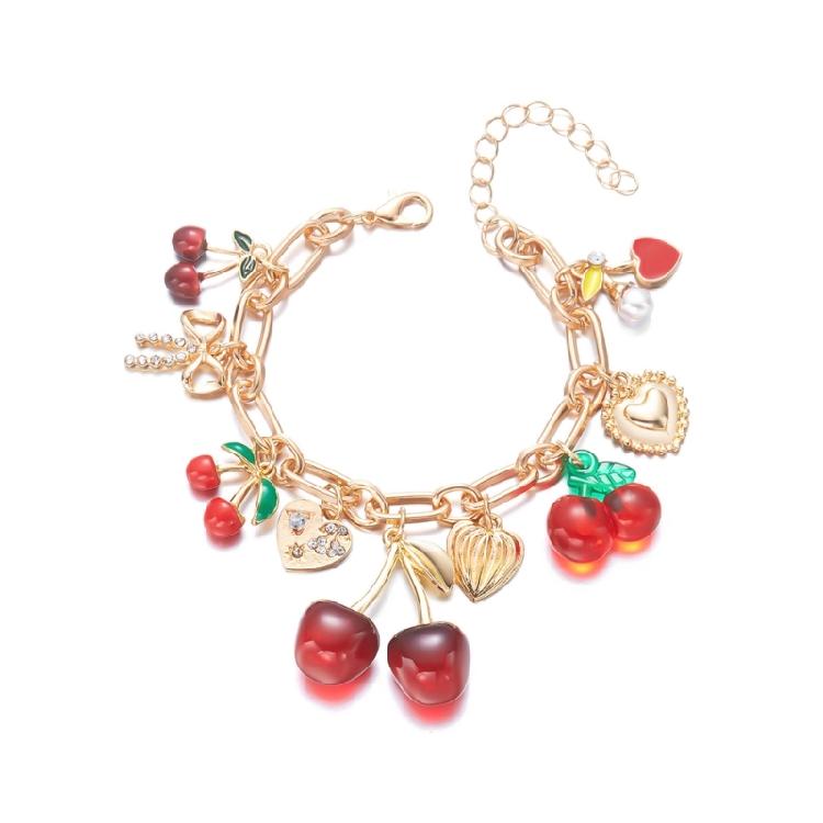 Multipurpose Cherry Jewelry Bracelet Adjustable Alloy Chain With Resin Charm Fashion Accessory for Various Occasion 1
Multipurpose Cherry Jewelry Bracelet Adjustable Alloy Chain With Resin Charm Fashion Accessory for Various Occasion 1