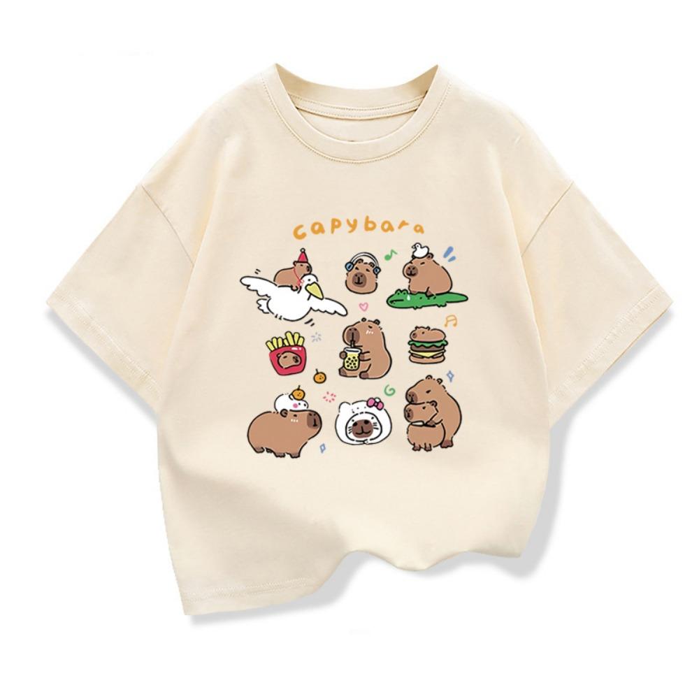 Kids Summer Clothes With Cute Capibara Printd Child Short Sleeved Tee Shirt Funny Clothes New Kids Loose T-shirt 110
Kids Summer Clothes With Cute Capibara Printd Child Short Sleeved Tee Shirt Funny Clothes New Kids Loose T-shirt 110