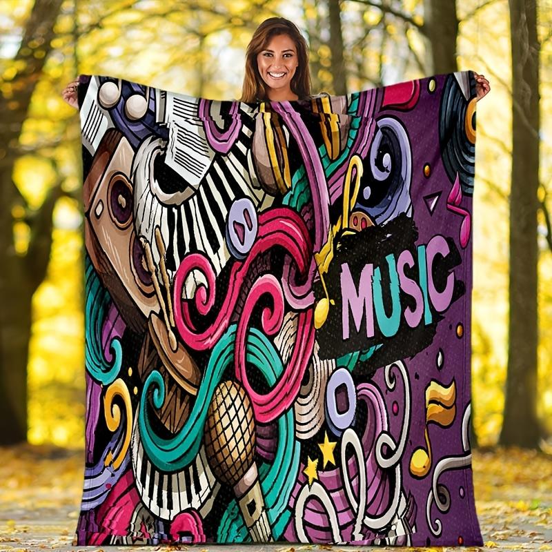 1pc Music Print Blanket, Soft Warm Throw Blanket Nap Blanket for Couch Sofa Office Bed Camping Travel, Multi-purpose Gift Blanket 130cmx150cm
1pc Music Print Blanket, Soft Warm Throw Blanket Nap Blanket for Couch Sofa Office Bed Camping Travel, Multi-purpose Gift Blanket 130cmx150cm