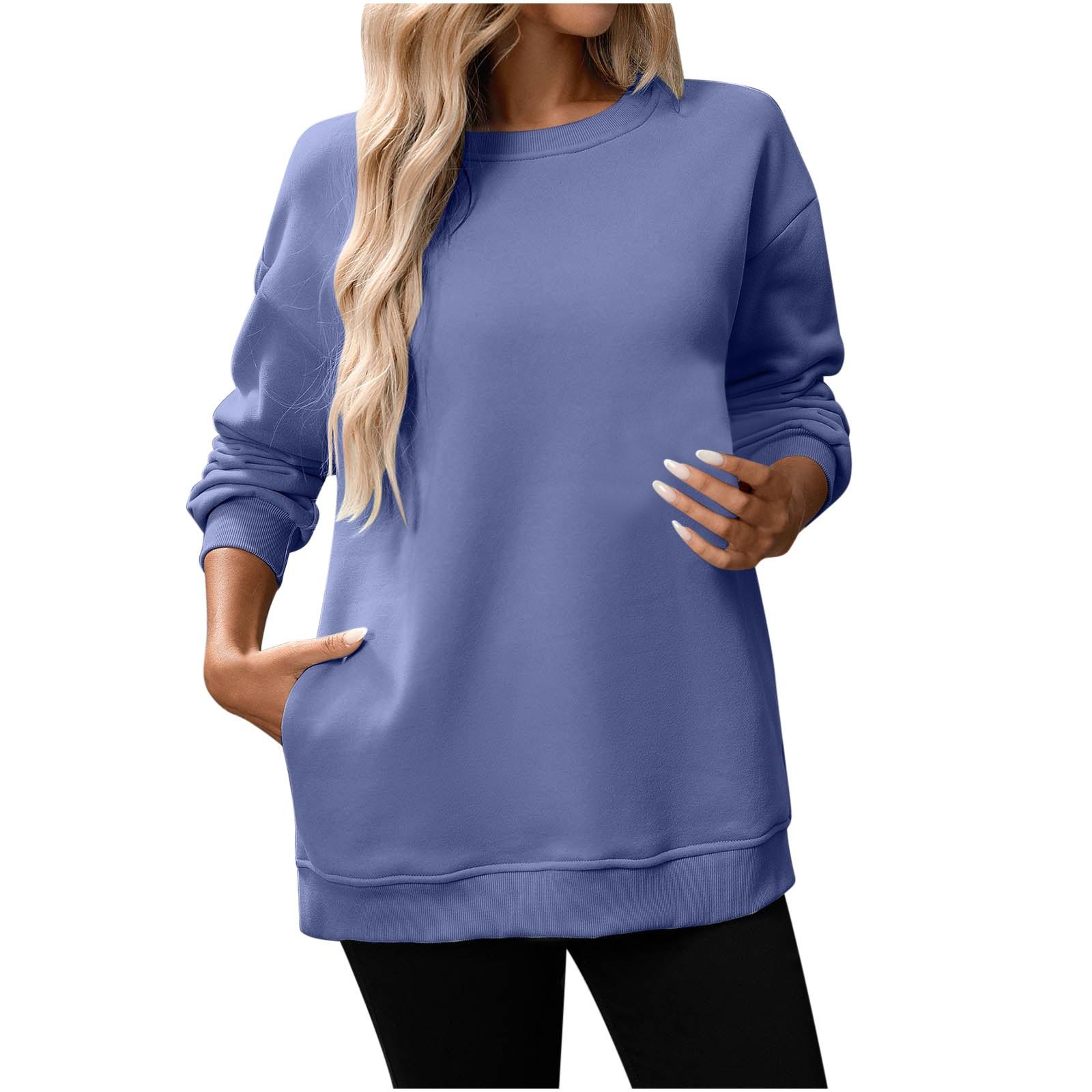Жіночі зимові топи Жіночий світшот з довгим рукавом Повсякденний з круглим вирізом Вільного крою Пуловер Флісові топи XXL небо синє кольору
Жіночі зимові топи Жіночий світшот з довгим рукавом Повсякденний з круглим вирізом Вільного крою Пуловер Флісові топи XXL небо синє кольору
