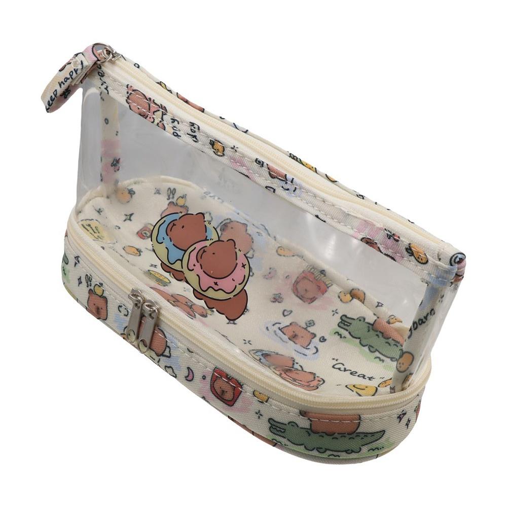 Cartoon Student Pencil Pouch Canvas Stationery Storage Bag Simplicity Transparent Pencil Case Girl Style 2
Cartoon Student Pencil Pouch Canvas Stationery Storage Bag Simplicity Transparent Pencil Case Girl Style 2