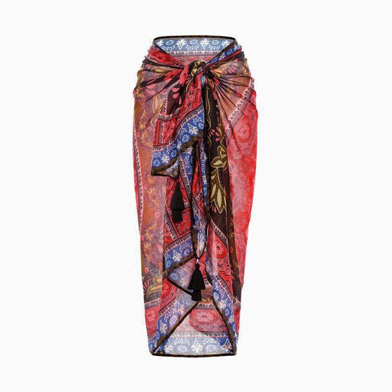 European & American Holiday Print Midi Skirt Beach Dress - Women s Casual Style One Size червоний
European & American Holiday Print Midi Skirt Beach Dress - Women s Casual Style One Size червоний