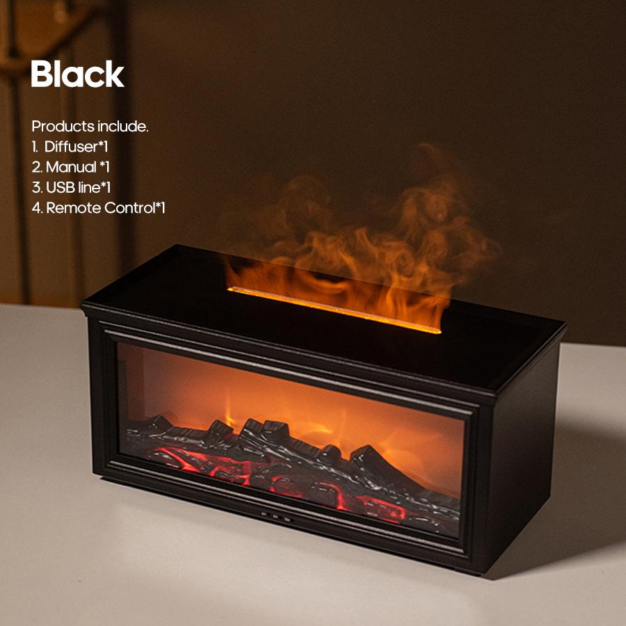Simulated Fireplace Flame Aroma Diffuser Romantic Ambiance Essential Oil Air Humidifier for Home Bedroom Yoga Sleep чорний
Simulated Fireplace Flame Aroma Diffuser Romantic Ambiance Essential Oil Air Humidifier for Home Bedroom Yoga Sleep чорний