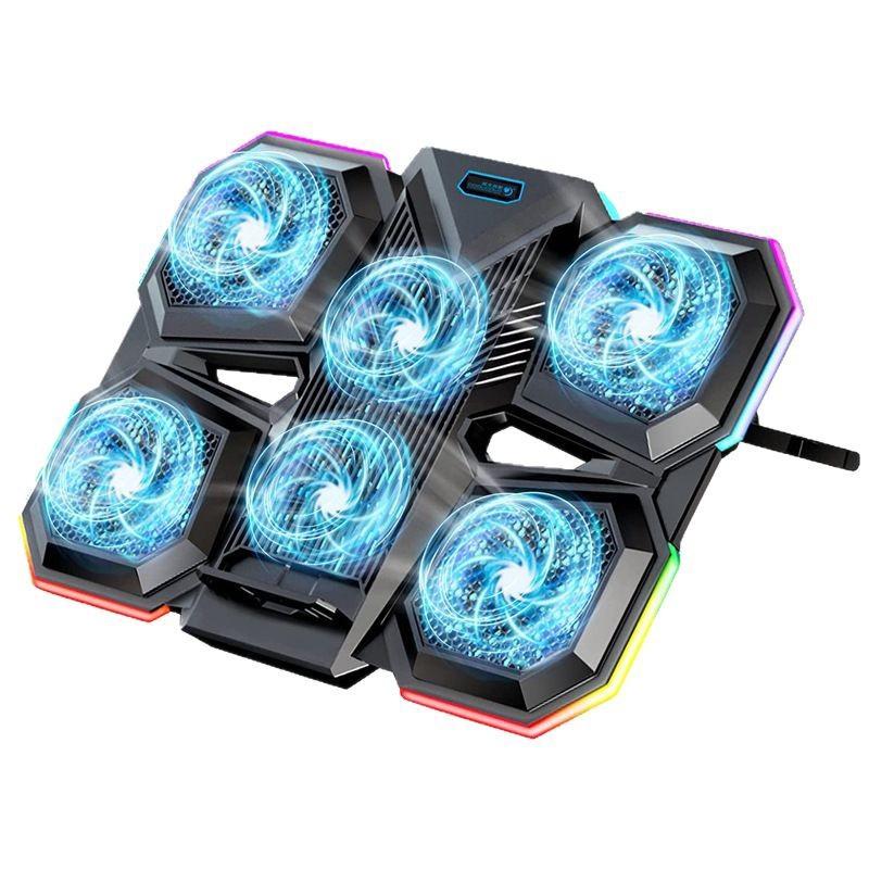 F7 Laptop Cooling Pad With 6 Height Adjustable Stand RGB Colorful Mute Air Cooler Bracket Notebooks Laptops PC Gaming Heat Sink чорний
F7 Laptop Cooling Pad With 6 Height Adjustable Stand RGB Colorful Mute Air Cooler Bracket Notebooks Laptops PC Gaming Heat Sink чорний