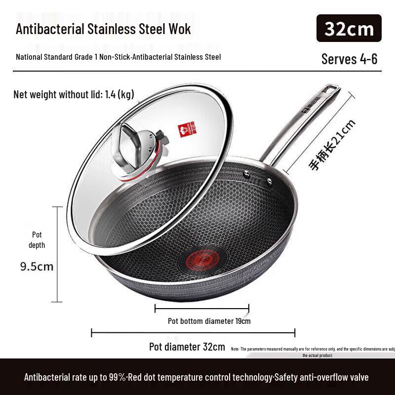 Kobach 32cm 6th Gen Double Honeycomb Non-Stick Wok
Kobach 32cm 6th Gen Double Honeycomb Non-Stick Wok