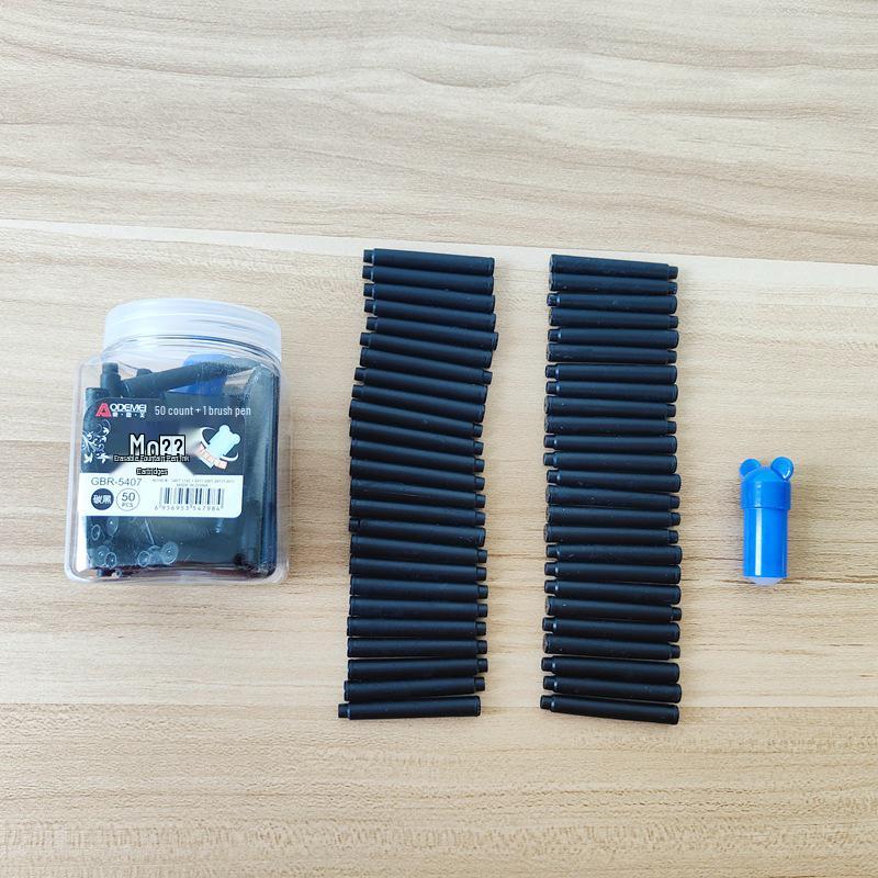 50 Erasable Fountain Pen Ink Cartridges with Feeder: Student Replacement Set, Crystal Blue & Carbon Black 50 Cartridges + 1 Ink Feeder
50 Erasable Fountain Pen Ink Cartridges with Feeder: Student Replacement Set, Crystal Blue & Carbon Black 50 Cartridges + 1 Ink Feeder