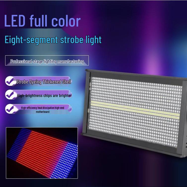 RGB Eight-Segment LED Strobe Light with 960 LEDs: Full Color 48+8 Atmosphere Bar with Horse Race Burst Effect 8+8 Segment Strobe
RGB Eight-Segment LED Strobe Light with 960 LEDs: Full Color 48+8 Atmosphere Bar with Horse Race Burst Effect 8+8 Segment Strobe