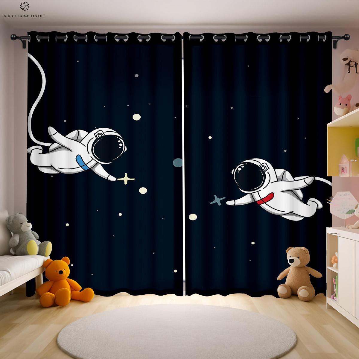 Cartoon Space Astronaut Print Drapes for Kids, Children s Room Decoration, 100% Polyester, Home Decoration, Cute, 2 Pcs W50xH130(CM)x2PCS&Grommet Top
Cartoon Space Astronaut Print Drapes for Kids, Children s Room Decoration, 100% Polyester, Home Decoration, Cute, 2 Pcs W50xH130(CM)x2PCS&Grommet Top
