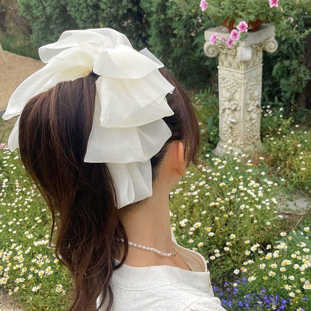 College Style Korean Style For Women Bow Banana Clip Ponytail Clip Vertical Clip Hair Accessories
College Style Korean Style For Women Bow Banana Clip Ponytail Clip Vertical Clip Hair Accessories