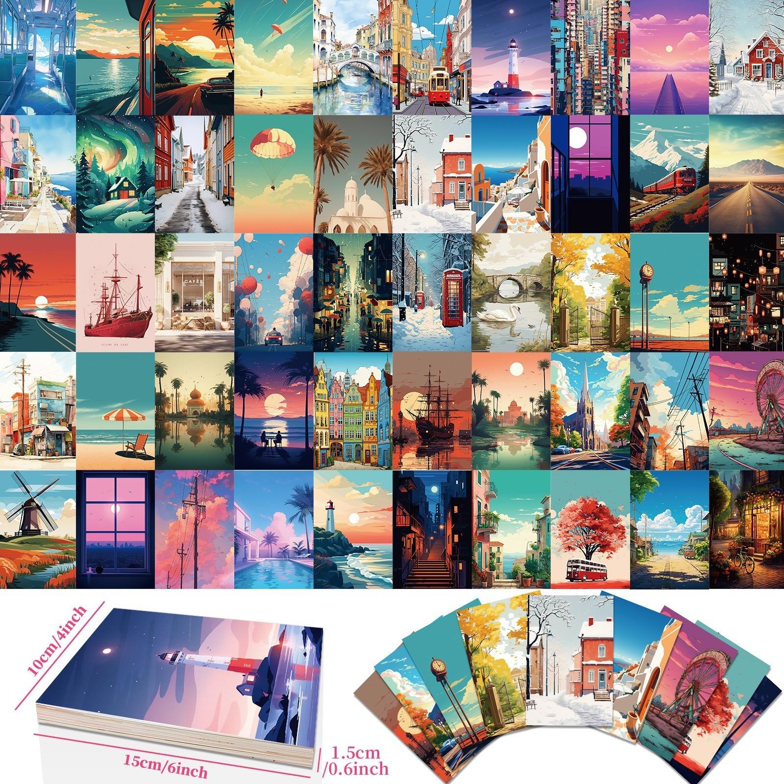 50 Cartoon Street Cards Landscape Series Postcards Wind Greeting Cards Literary Wall Decoration Pendulum Cards T01041524-wall card-cartoon street 50
50 Cartoon Street Cards Landscape Series Postcards Wind Greeting Cards Literary Wall Decoration Pendulum Cards T01041524-wall card-cartoon street 50