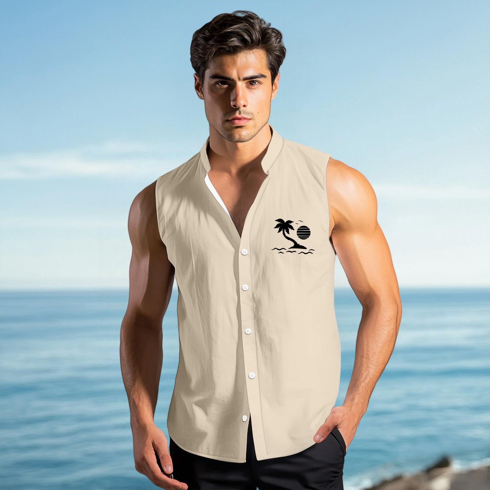 Мужская модная рубашка без рукавов с лацканами на пуговицах и жилеткой XXL хаки
Мужская модная рубашка без рукавов с лацканами на пуговицах и жилеткой XXL хаки