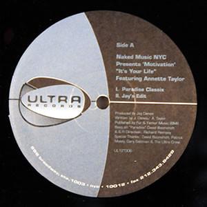 12inch Record NAKED MUSIC NYC PRESENTS MOTIVATION - It s Your Life UL12006 Ultra Records US Dance & Electronica Used
12inch Record NAKED MUSIC NYC PRESENTS MOTIVATION - It s Your Life UL12006 Ultra Records US Dance & Electronica Used