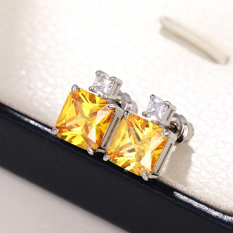 Huitan Trendy Pink/Yellow Square CZ Stud Earrings Luxury Wedding Earrings for Women Copper Color Exquisite Gift Fashion Zircon
Huitan Trendy Pink/Yellow Square CZ Stud Earrings Luxury Wedding Earrings for Women Copper Color Exquisite Gift Fashion Zircon