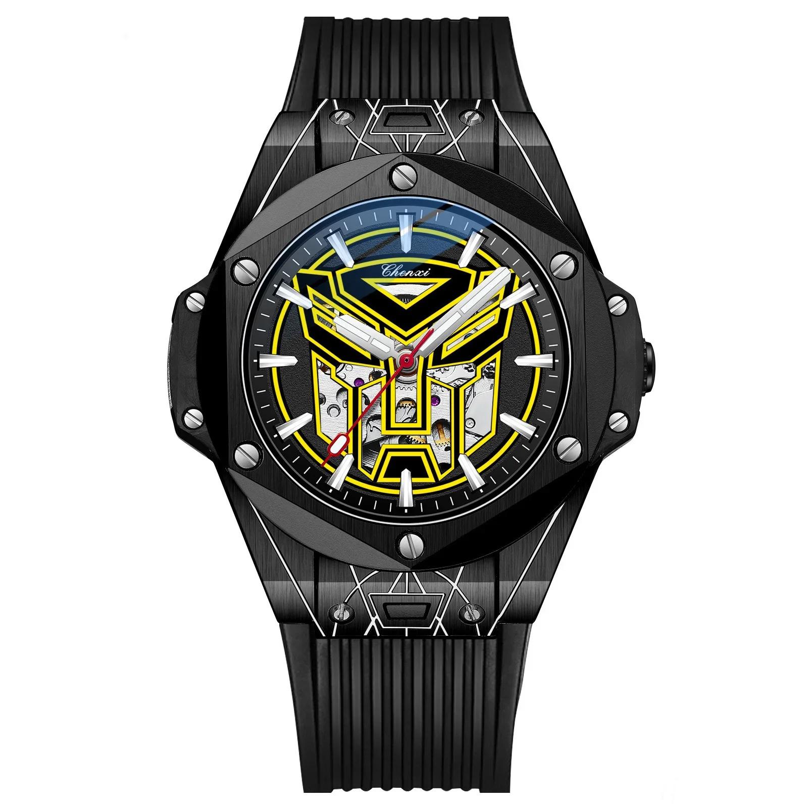 Трансформация робот механические часы мужские большой циферблат силиконовый ремешок стильный узор спортивные бизнес автоматические наручные часы подарок жёлтый
Трансформация робот механические часы мужские большой циферблат силиконовый ремешок стильный узор спортивные бизнес автоматические наручные часы подарок жёлтый