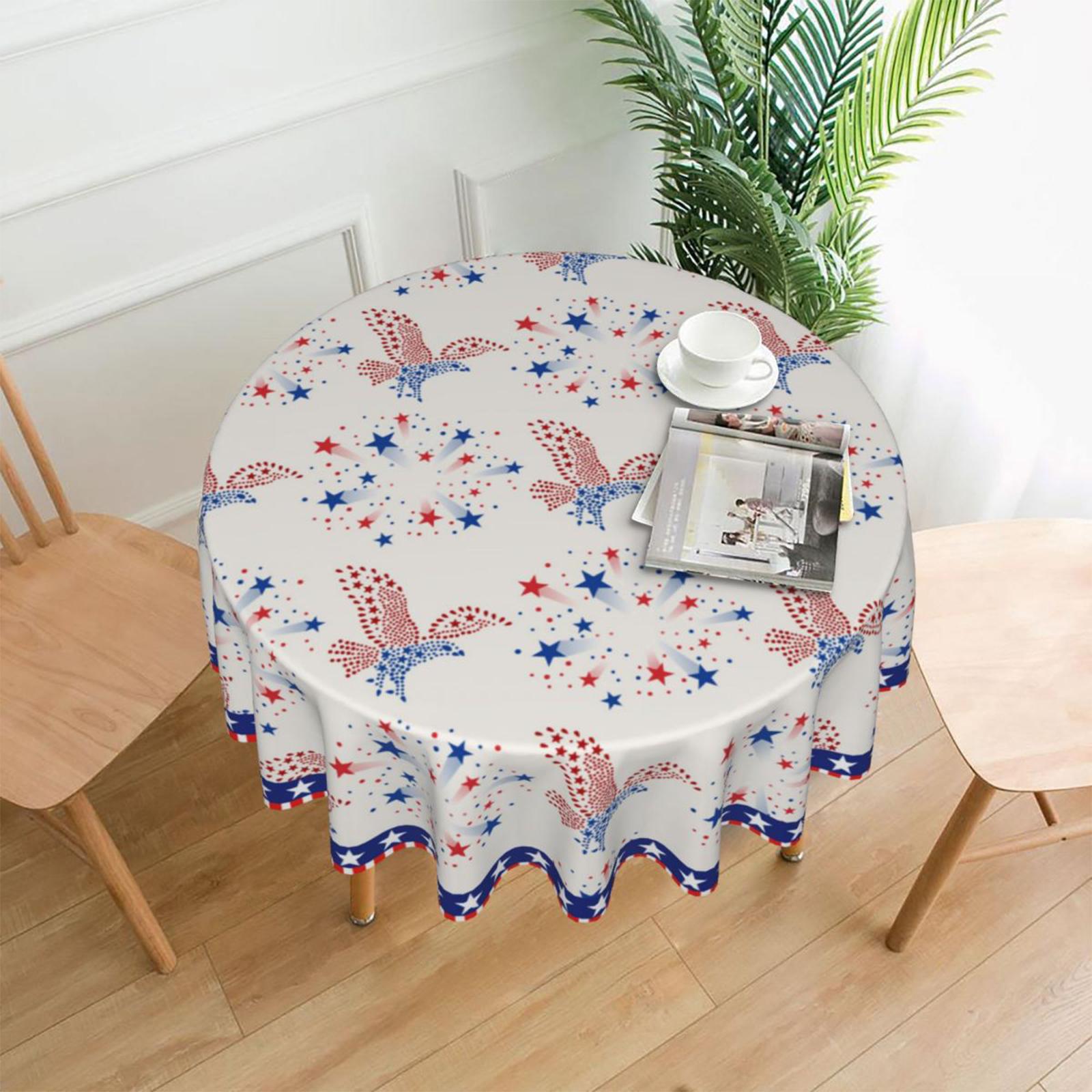 Round Tablecloth Star Patterned Polyester Fabric with Decorative Border for Dining Parties and Events Use One Size
Round Tablecloth Star Patterned Polyester Fabric with Decorative Border for Dining Parties and Events Use One Size