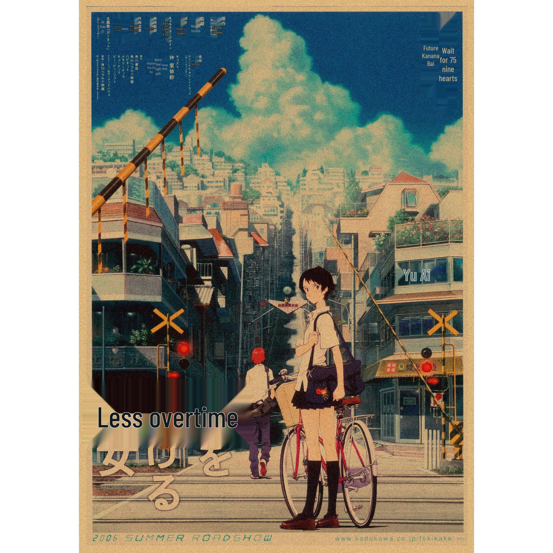 Retro Kraft Poster: Anime Girl Time Traveler Wall Art for Restaurant or Bar 29.7X42cm
Retro Kraft Poster: Anime Girl Time Traveler Wall Art for Restaurant or Bar 29.7X42cm