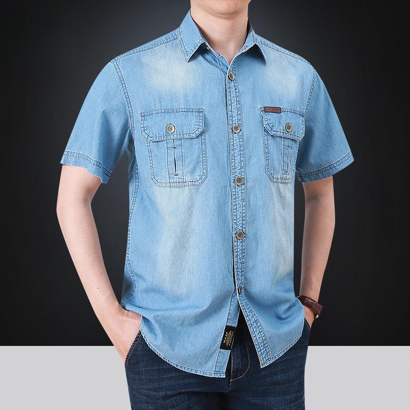 Summer New Denim Short-Sleeve Men S Shirt Casual Trendy Personalized Men S Denim Jacket Half-Sleeve Shirt 5XL світло-синій колір
Summer New Denim Short-Sleeve Men S Shirt Casual Trendy Personalized Men S Denim Jacket Half-Sleeve Shirt 5XL світло-синій колір